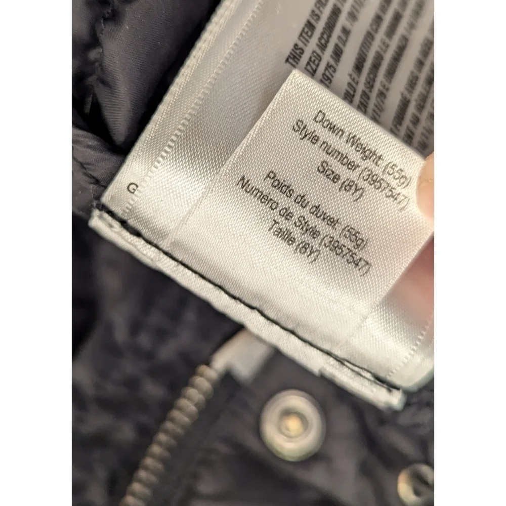 Burberry Children Black Quilted Puffy Duck Down Jacket Size 8 - Picture 14 of 15